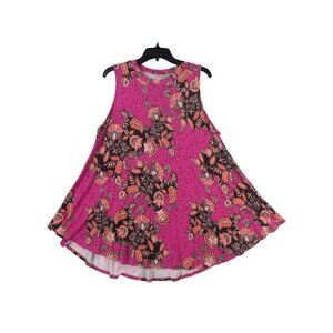 Lane Bryant Womens Sleeveless Floral A-Line Tunic Dress Size 18/20